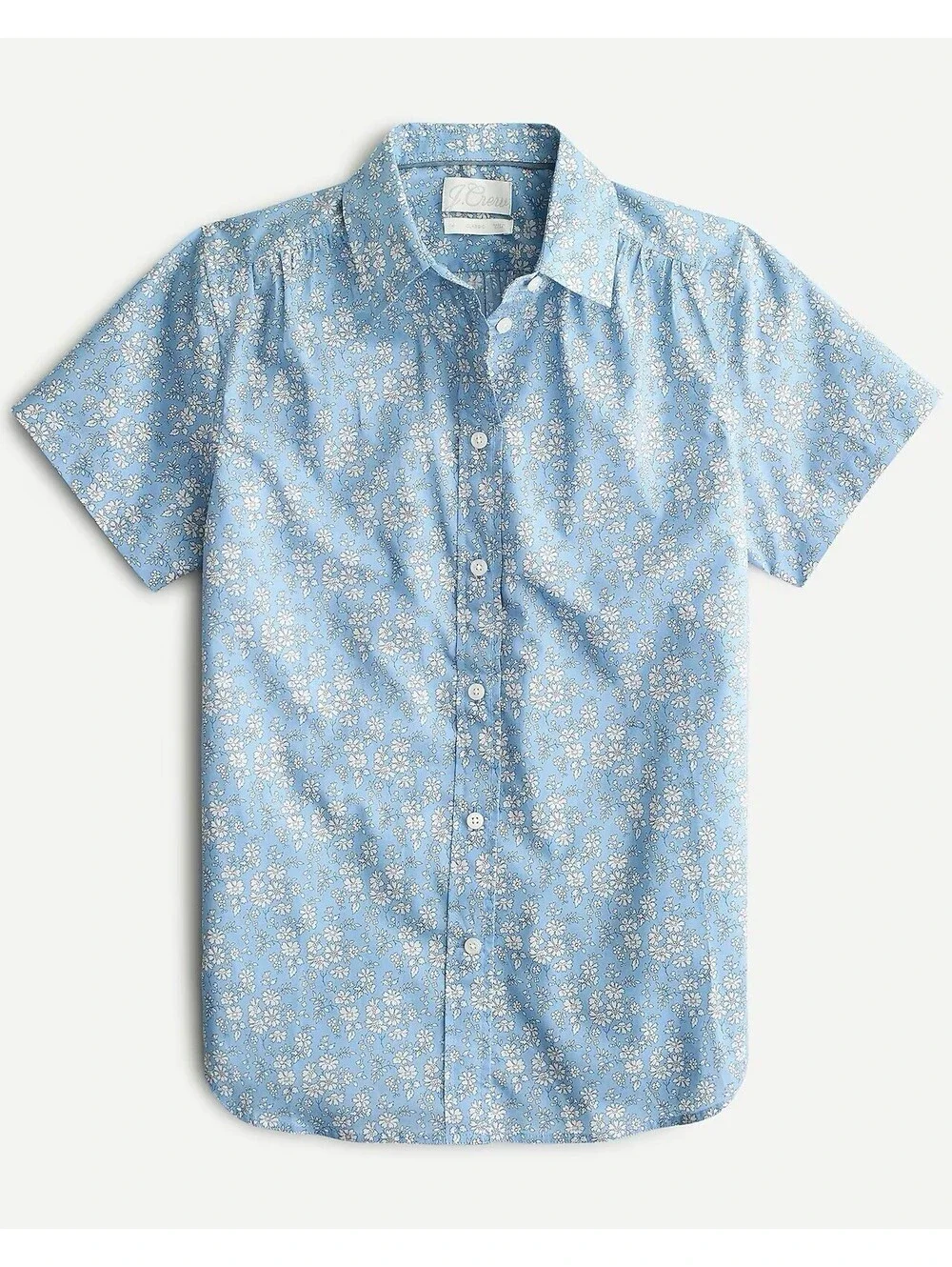 J.CREW Classic-Fit Cotton Short-Sleeve Shirt in Liberty® Capel Floral Blue-4